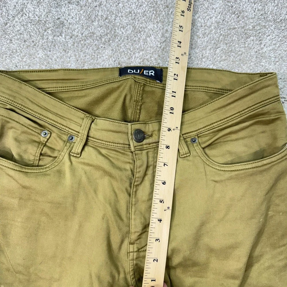 DU/ER N2X Slim Fit Pants Mens 34x34 Mustard Performance Khaki Chino